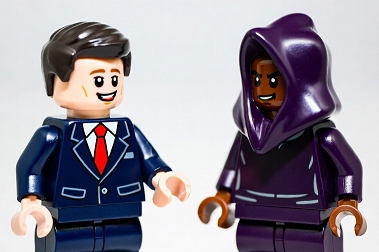 A representative engaging with another person,